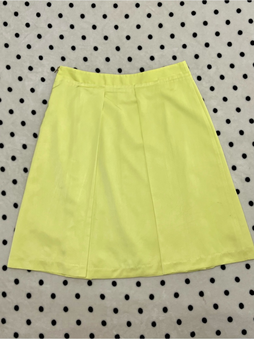 Worthington Neon Yellow Pleated A-Line Skirt Size 12 - Picture 10 of 12